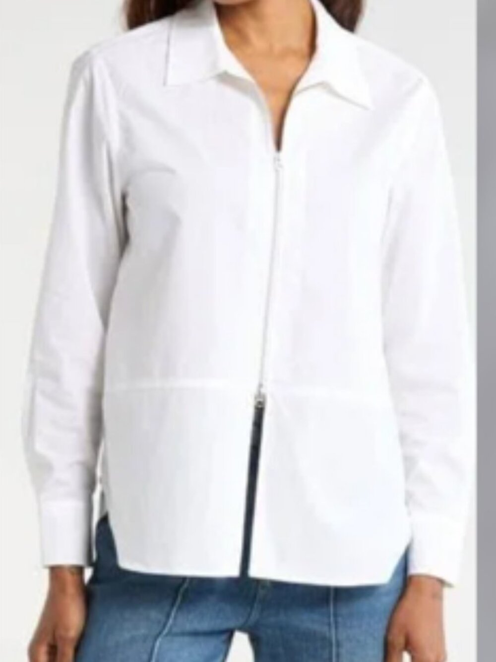 NWT Rag & Bone White Bella Long Sleeve Poplin Shirt